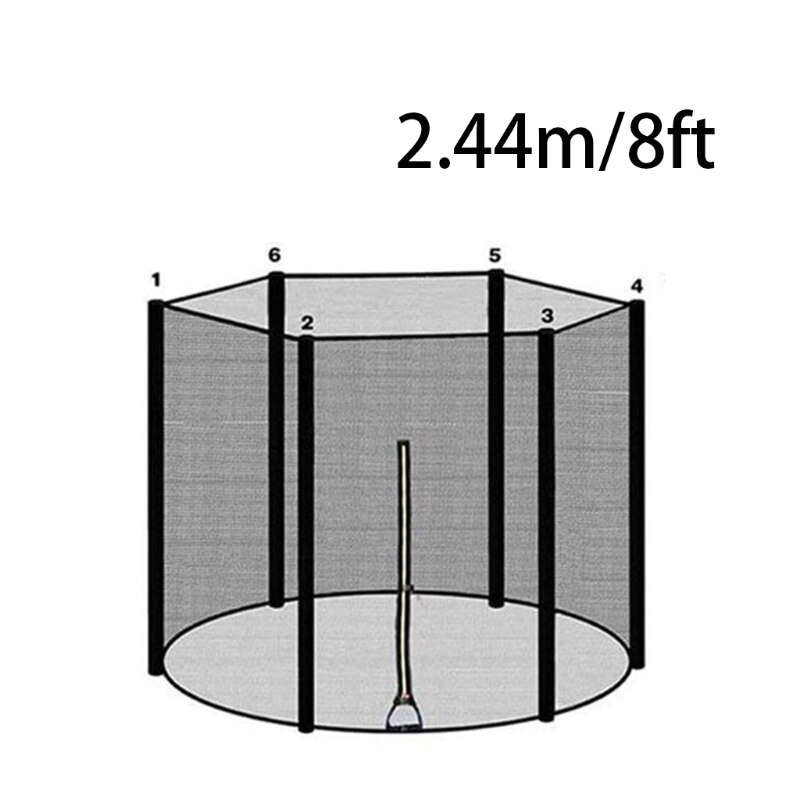 Vervanging Trampoline Vangnet Behuizing Surround Netting Ademend Mesh Voor 6ft 8ft 10ft 12ft 14ft 16ft Kinderen Stuiteren 24BD