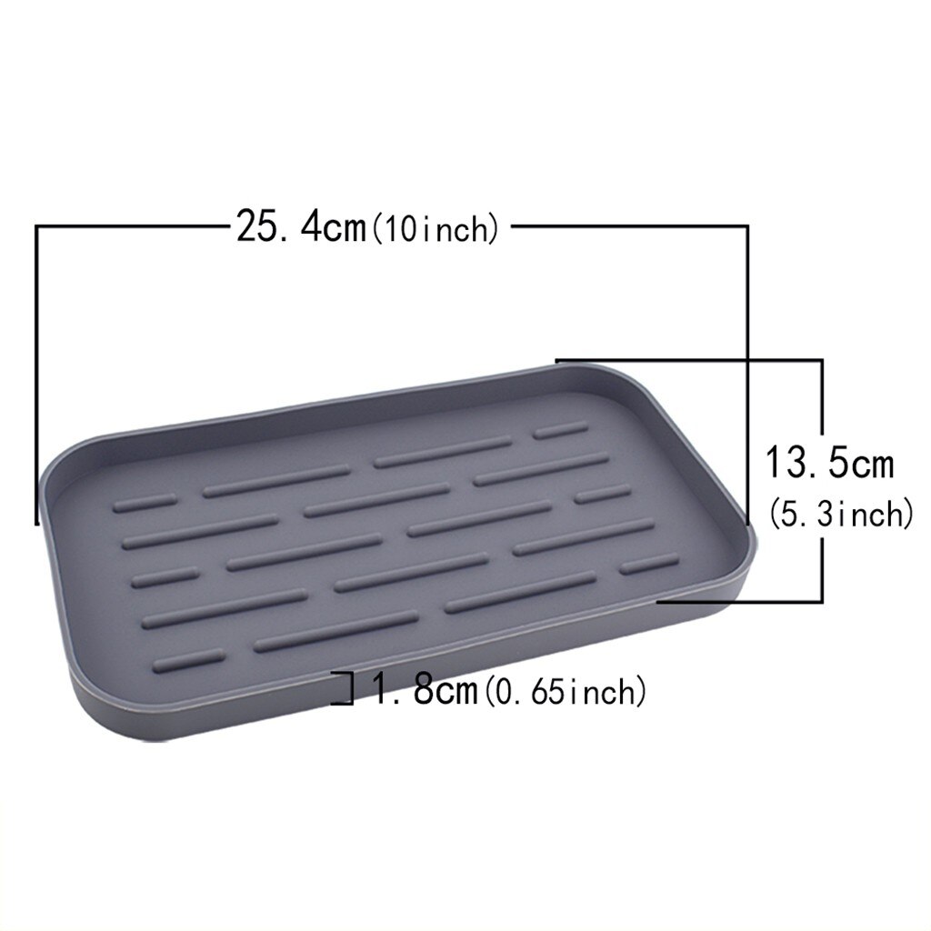 Bowl Plate Drain Tray Kitchen Sink Silicone Dish Thick Drying Mat Pad Multifunctional Organizador Cocina Sundries Storage Tray