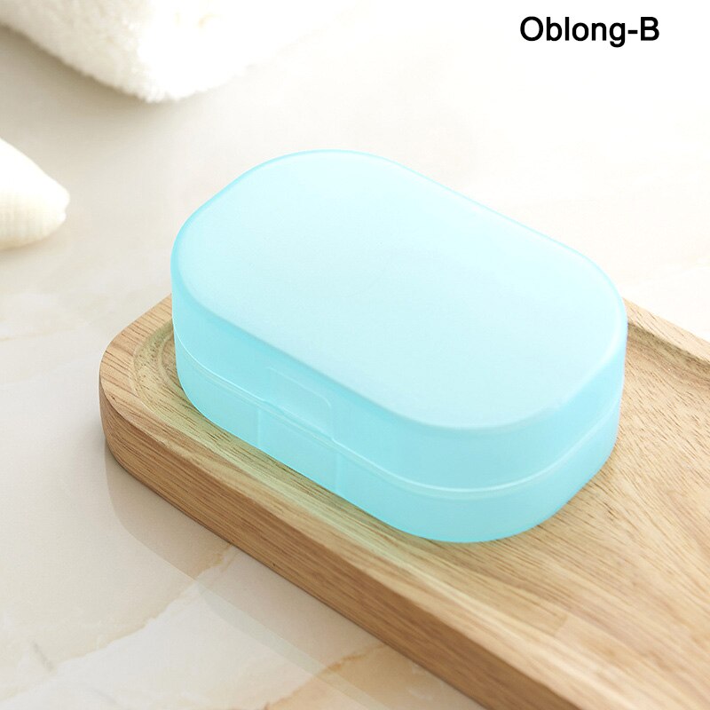 Plastic Travel Soap Box Dish Plate Case Case Holder Container Wash Shower Home Shower Bathroom Sealed Soap Case Soap Container