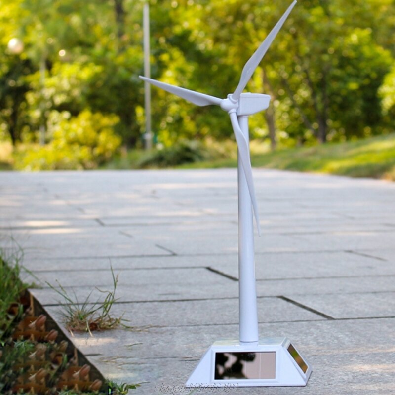 Solar Powered Windmill Model Building Kit Kids DIY Pinwheel for Children Early Educational Toy M04 21