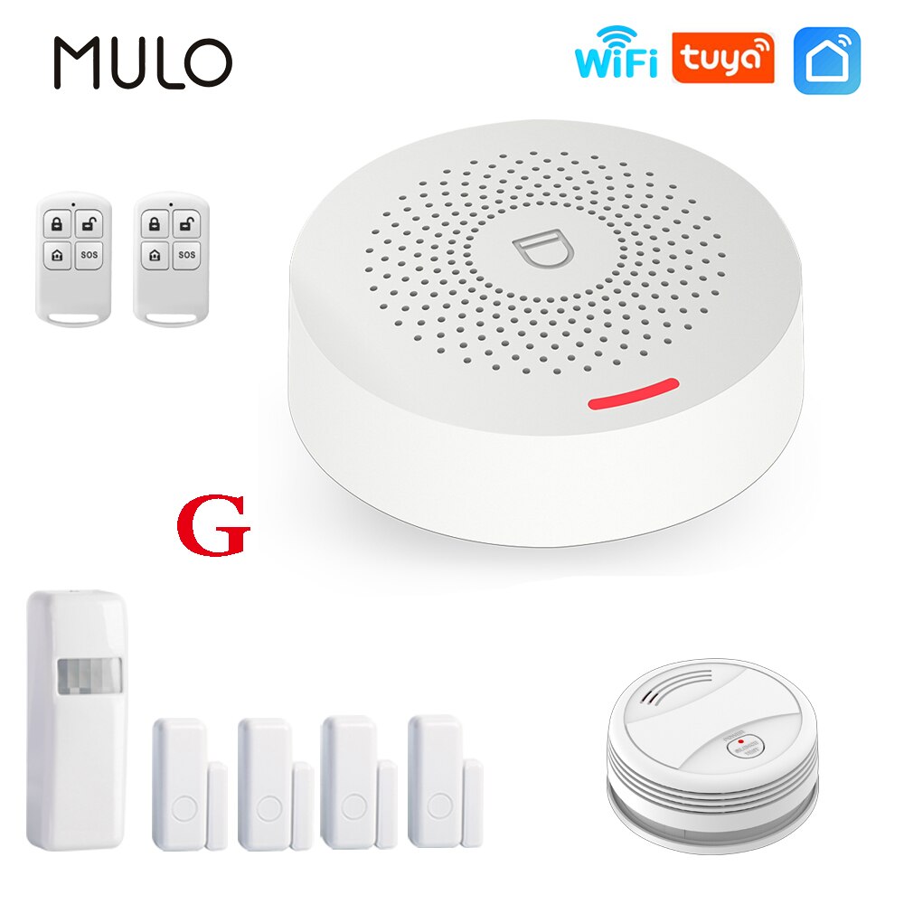 MULO Wifi Alarm System Burglar Security Wireless Home Alarm: G / US plug