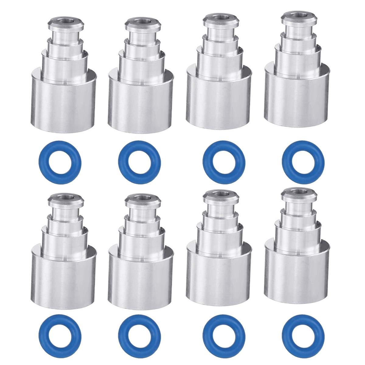 8 Stks/set Aluminium LS3 Injector In Een Voor LS1 Voor LS2 Injector Extender Adapter Top Hoed Voor Delphi 4.8 5.3 6.0