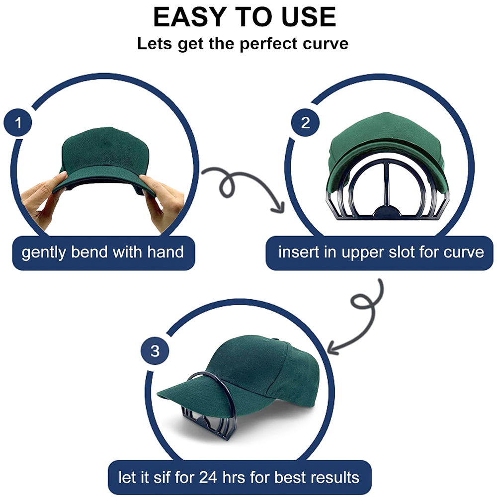 Piegatrice per tesa per cappello da baseball Staffa perfetta per modellare i bordi della fascia curva Comodo design modellante Accessori a forma di semicerchio
