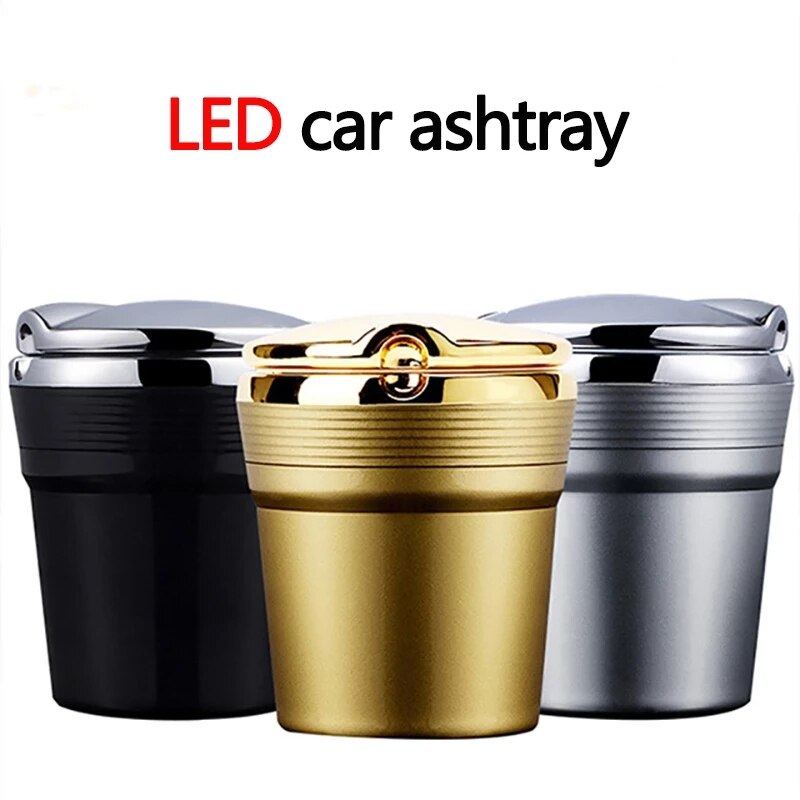 Auto Aschenbecher Auto Garbag Können Mit LED Licht Mit Abdeckung Kreative Persönlichkeit Abgedeckt Auto Ich bin Auto multi-funktion Auto Supplie