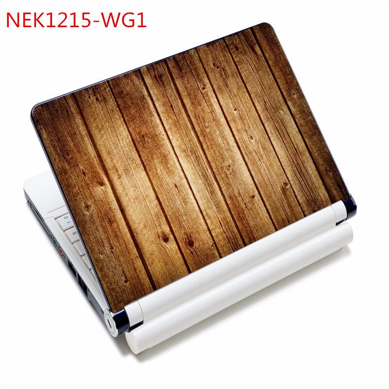 PVC 15 "15,4" 15,6 "Gehirn Drucke Laptop Aufkleber Aufkleber Abdeckung Resuable Notizbuch Haut Schutz für Macbook Lenovo HP ASUS ACER Dell: Holz Getreide 1