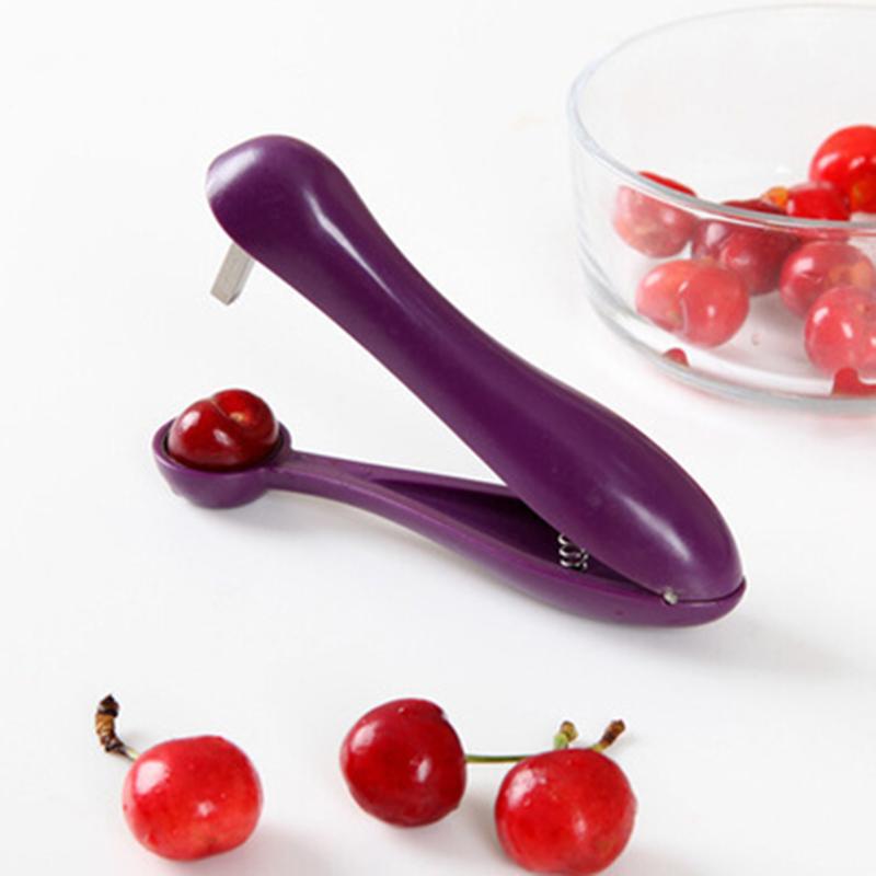 Removedor rápido de cereza, herramientas de deshumidificador de frutas de plástico, núcleo de cereza, removedor de semillas, enucleado, utensilios de cocina completos