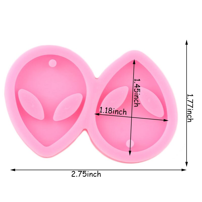 3D Alien Mask Silicone Molds DIY Baby Birthday Cupcake Topper Fondant Cake Decorating Tools Candy Clay Chocolate Gumpaste Moulds