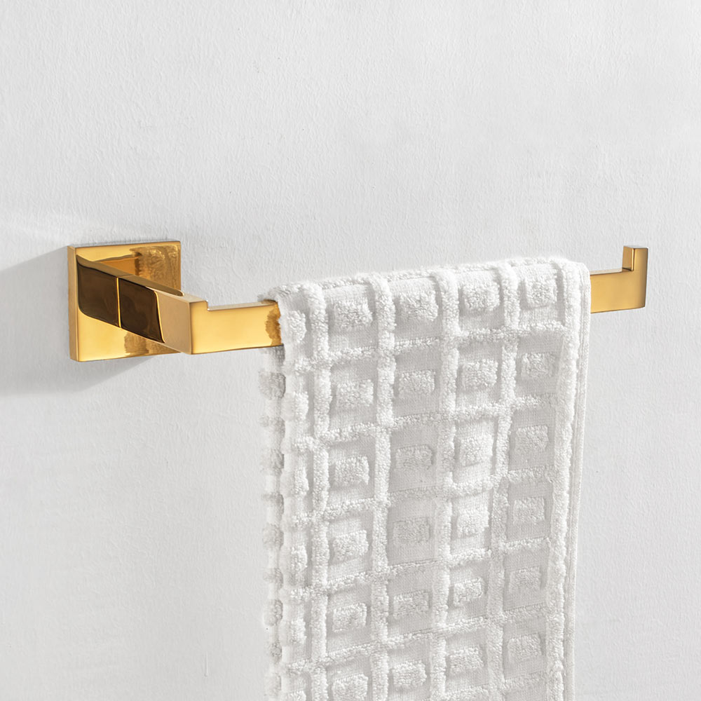 Gold Polish Bathroom Accessories Set Stainless Steel Towel Bar Towel Ring Hook ,Wall-mounted Bathroom Accessories Set