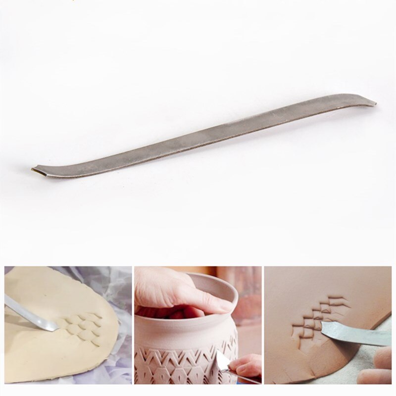 Pottery Tools Stainless Steel Trowel Dragon Scale Fish Scale Roof Tile Texture Tool Carving Pattern Clay Sculpture Modeling Tool