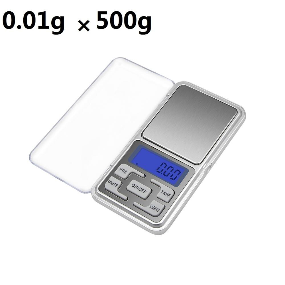 0.5/1/2/3/4/5/10 Kg× 1/0.1/0.01g balances de cuisine haute précision affichage numérique Balance électrique pour bijoux Balance cuisine pesage: A-0.01gX500g