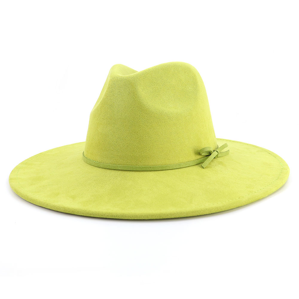 Ruskinds fedora hat med tilbehør i samme farve, dråbeformet top, bred skyggehat til mænd og kvinder, panamahat, chapeau homme, sombrero: Brun