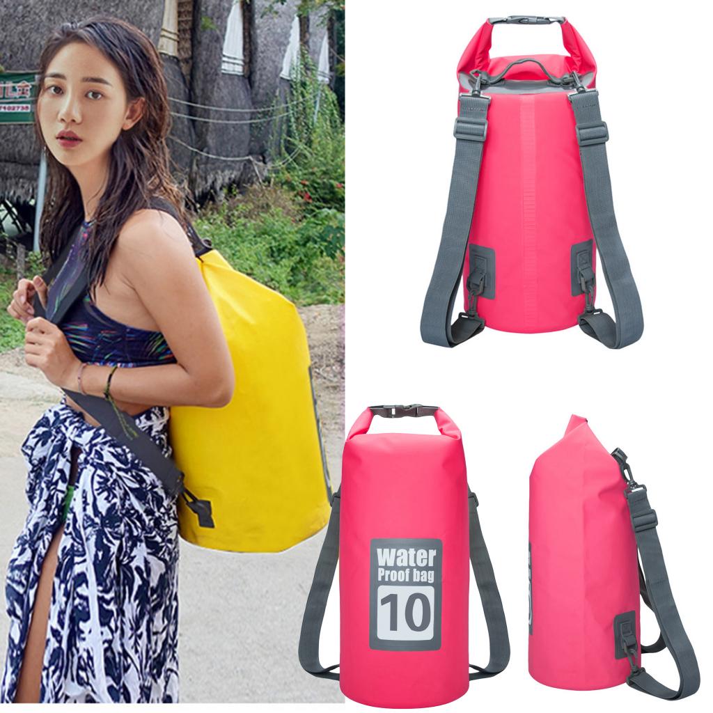 PVC Waterproof Dry Bag Camping Fishing Dry Sack Backpack Pink 5L/10L/15L/20L/30L