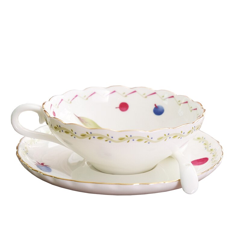 Luxury tea cups and saucers espresso cups English afternoon tea party teacup coffee cup porcelain tazas de cafe: C 1 set
