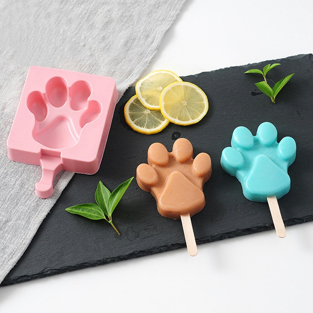 8 Shapes Silicone Ice Cream Mold Popsicle Molds DIY Homemade Dessert Freezer Fruit Juice Ice Pop Maker Mould With Sticks