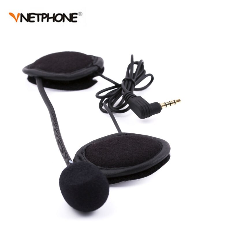 Vnetphone  v6 intercom tillbehör 3.5mm jack plug hörlurar stereo kostym för  v6 v4 motorcyklar bluetooth intercom bt interphone