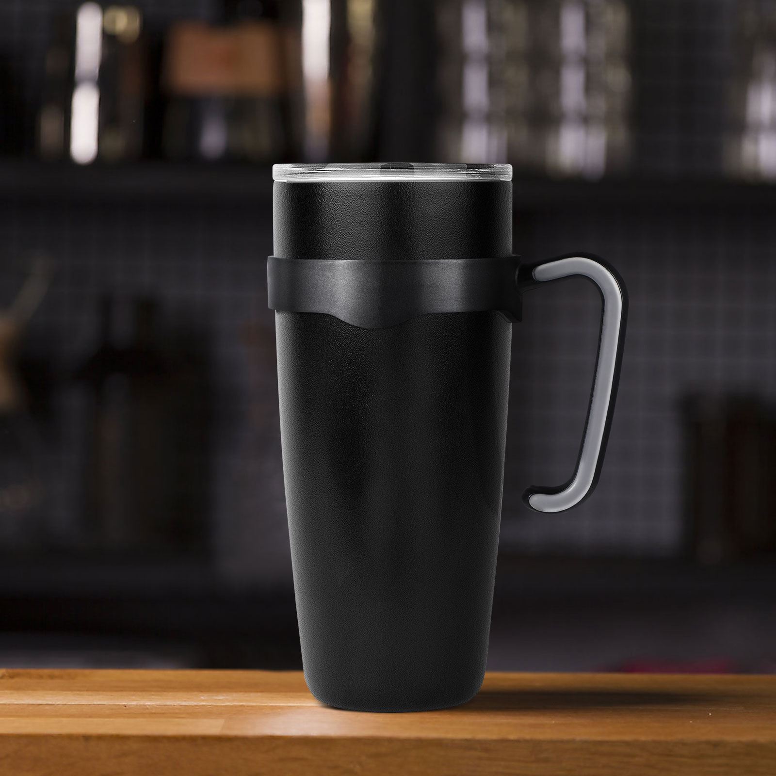 Handtag till termosmugg, handtag till termosmugg för 20 oz glas, terrängmugg (svart), handtag till vattenflaska, mugghandtag