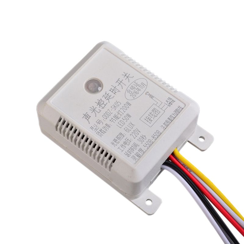 Intelligent On Off Voice Sound Light Sensor Control Delay Lamp Switch AC 220V