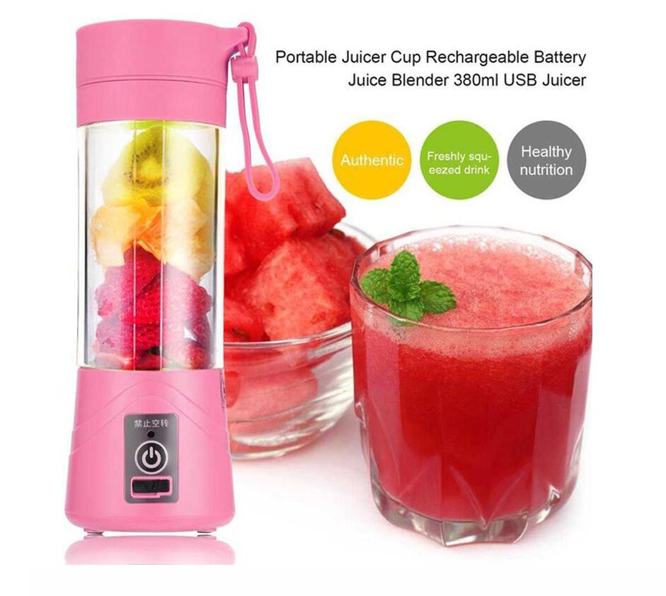 380ml USB Rechargeable Juicer Cup Juice Citrus Blender Lemon vegetables fruit Milkshake Smoothie Squeezers Reamers Bottle