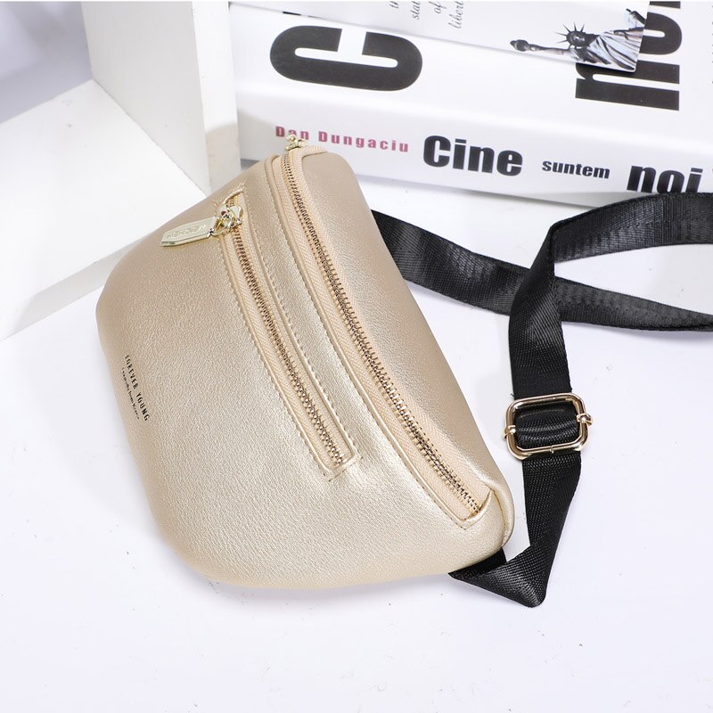 WEICHEN Multi-functiona Women Fanny Pack Ladies Messenger Shoulder Chest Bag Female PU Leather Waist Bag Women&#39;s