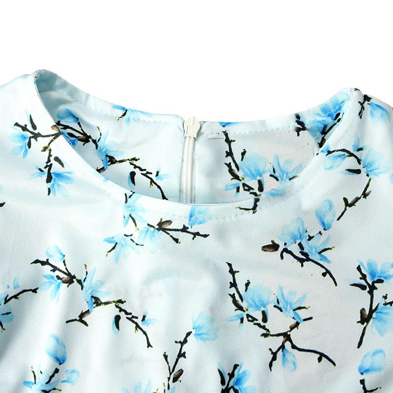 Floral Printed Arab Kids Girls Long Sleeve Dress Muslim Hijab Islamic Abaya Kaftan Maxi Dress Prayer Set Clothing Ramadan Suits