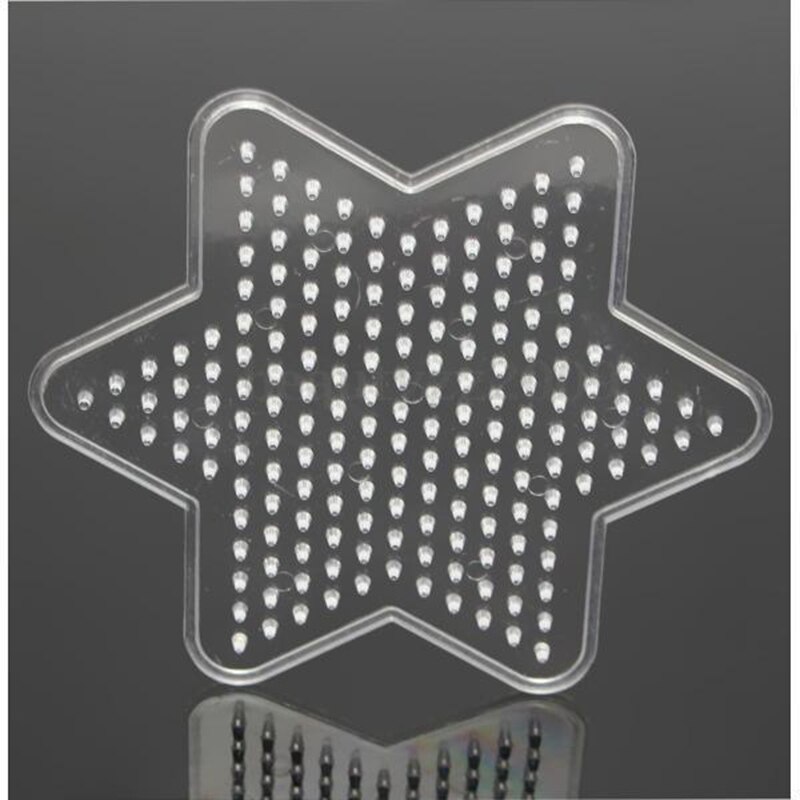 4pcs/set 5mm Hama Bead Pegboard Star Shape fuse beads Circle Puzzle Template for Educational Toys: Default Title
