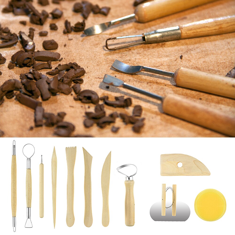 52/51/43/42 pcs Clay Sculpting Kit Clay Sculpting Sculpt Tool Wooden Handle Modeling Clay Tools set