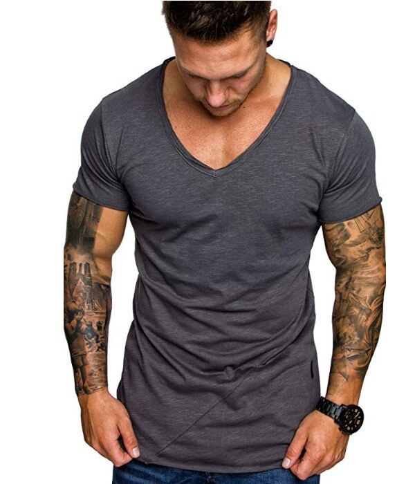 Mens summer fitness Bodybuilding cotton t-shirt gyms workout Short sleeve shirts male leisure tees tops clothes