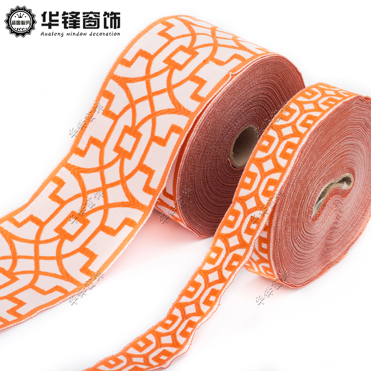 25 metros 3cm/9cm Líneas geométricas a tierra cortina China Laciness nacional Jacquard cinta bordada correas tejidas