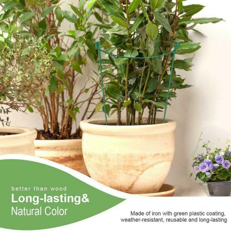 Metal Garden DIY Plant Support Frame Stake Ring Peony Herbaceous Plant Flower Stand Artificial Climbing Trellis Garden Decor