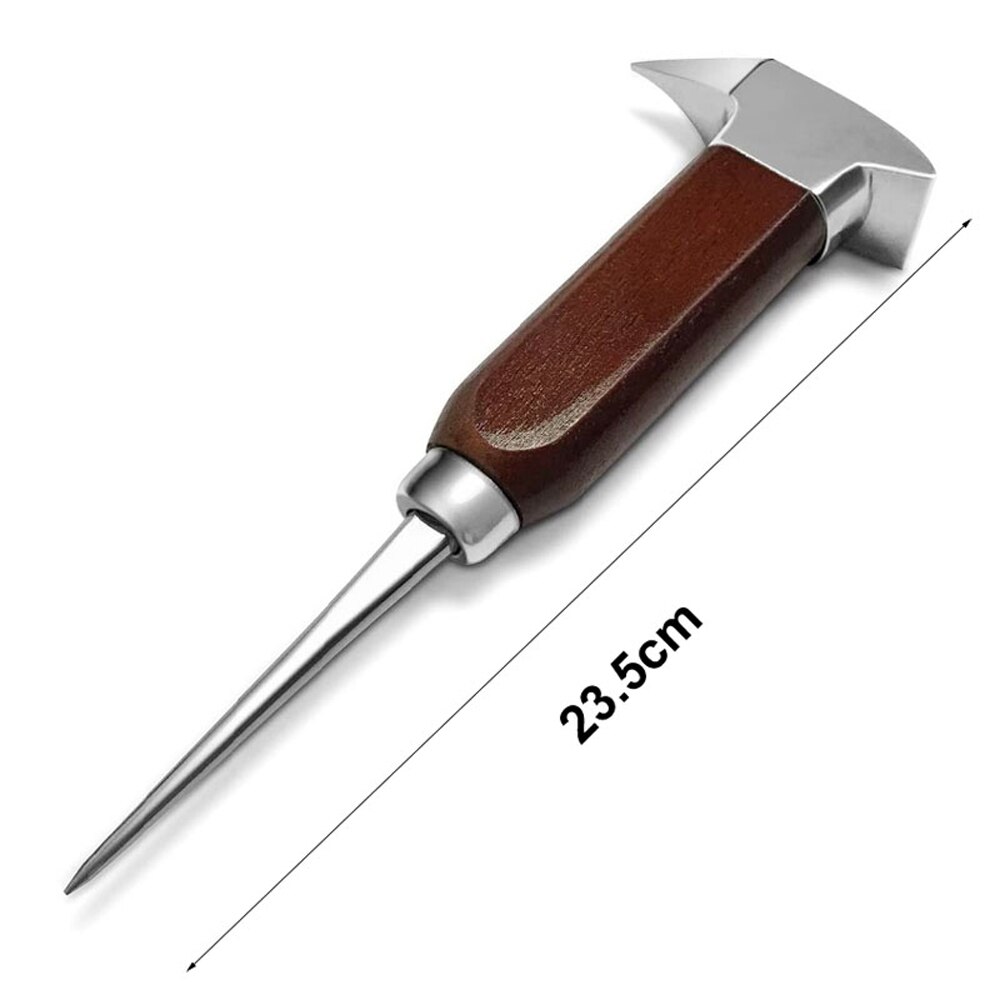 UNTIOR Ice Pick Crusher With Wooden Handle 304 Stainless Steel Ice Crusher for Cocktail Bartender Ice Hammer Carving Tools: D