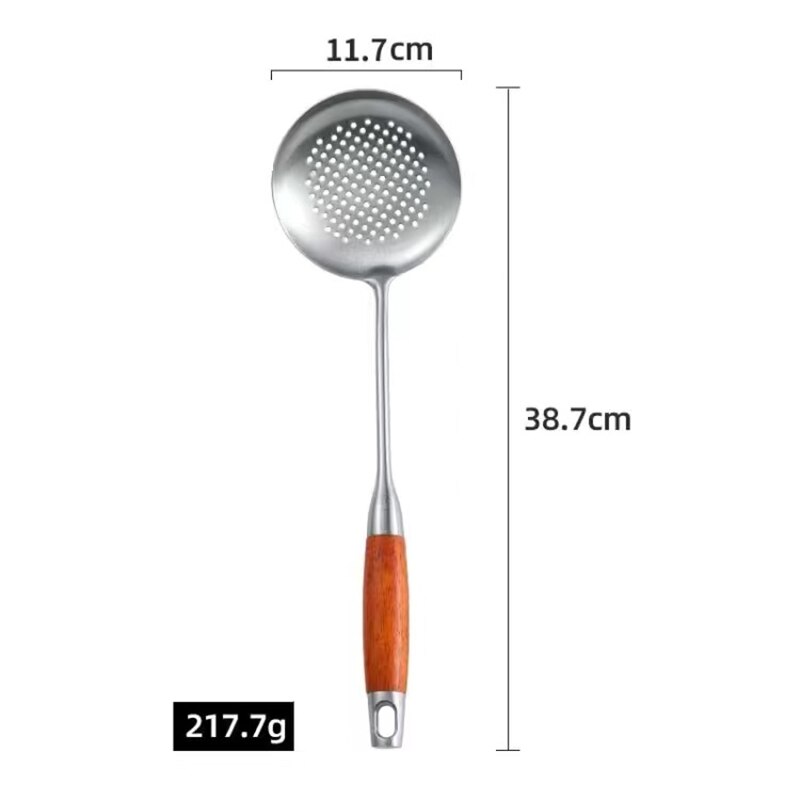 304 Stainless Steel Wok Spatula Rosewood Handle Kitchen Essentials Cooking Tools utensilio Accessories Slotted Turner Rice Spoon: B1