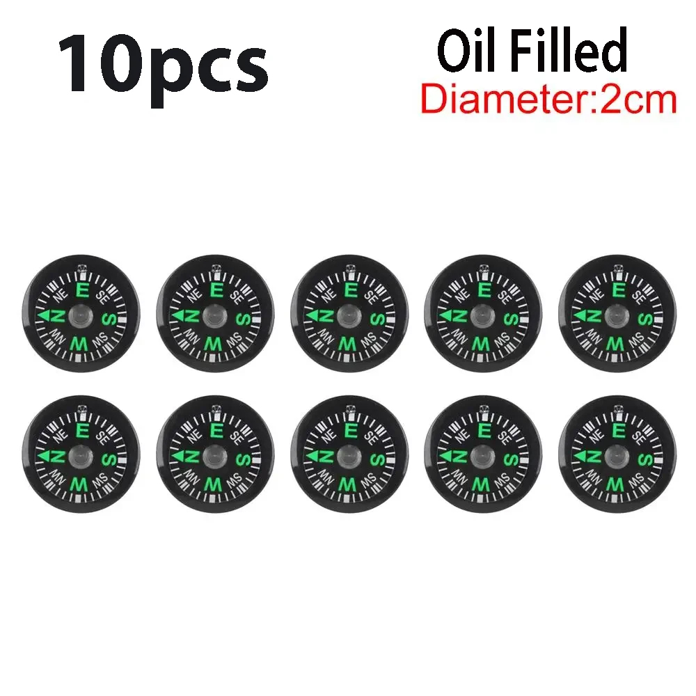 Oil Filled Mini Compass For Outdoor Handheld Accurate Compass Survival Compasses Button Practical Guider Adventure Tools: Blue
