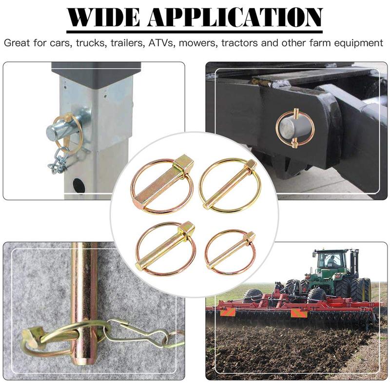 10pcs Heavy Duty Lynch Pin Shaft Locking Pin Trailers Truck Mower Pin Accessory