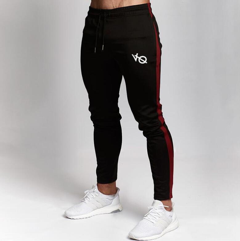 Siteweie sportswear fitness bukser menn treningssentre skinny joggebukser bomull treningsbukse bunn jogger treningsbukser  l252: M / Svart