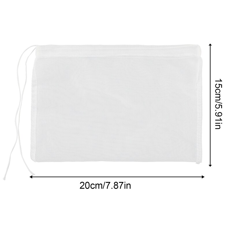 Olut homebrew suodatinpussi maltaiden keittämiseen kiehuva vierre mäski siivilä työkalu verkko nylon ruokasiivilä pussi pähkinämehu keittiövälineet: 20 x 15cm