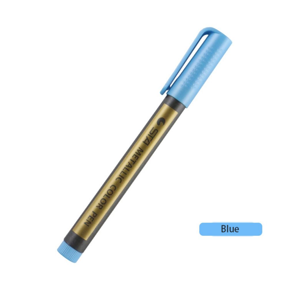 Kawaii 10-Farben-metallisch-Marker, dauerhaft, wasserfest, Farbstift, Schreibwaren, DIY, Manga, Zeichnung, Bastelstifte, Malerei: Marine Blau
