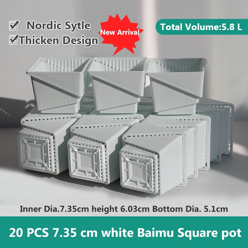 Pot en maille 6cm 7 cm 10 cm 12 cm 15 cm Pots succulents Lithops Jardinière de cactus Pot de fleur en plastique Bon Drainage avec trous d'air: plum