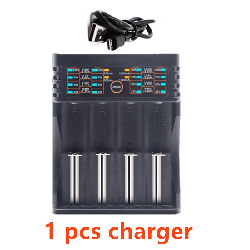 100% 18650 battery 3.7V 19800mAh rechargeable liion battery for Led flashlight battery 18650 battery +USB charger: Gold