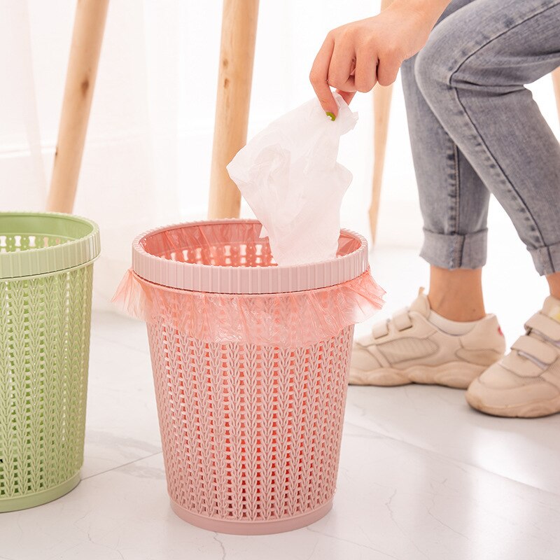 Trash Can Recycling Garbage Basket Kitchen Dumpster Home Office Storage Dustbin Sorting Zero Waste Bin Cube Rubbish Container