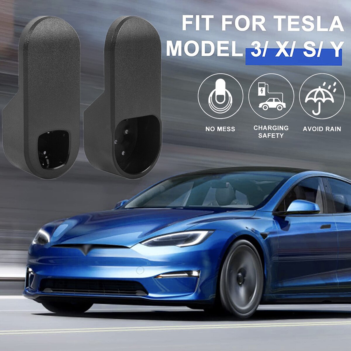 Car Charging Cable Holder Organizer Wall Mount Connector Adapter Auto Charger Bracket Car Accessories for Tesla Model 3 X S Y