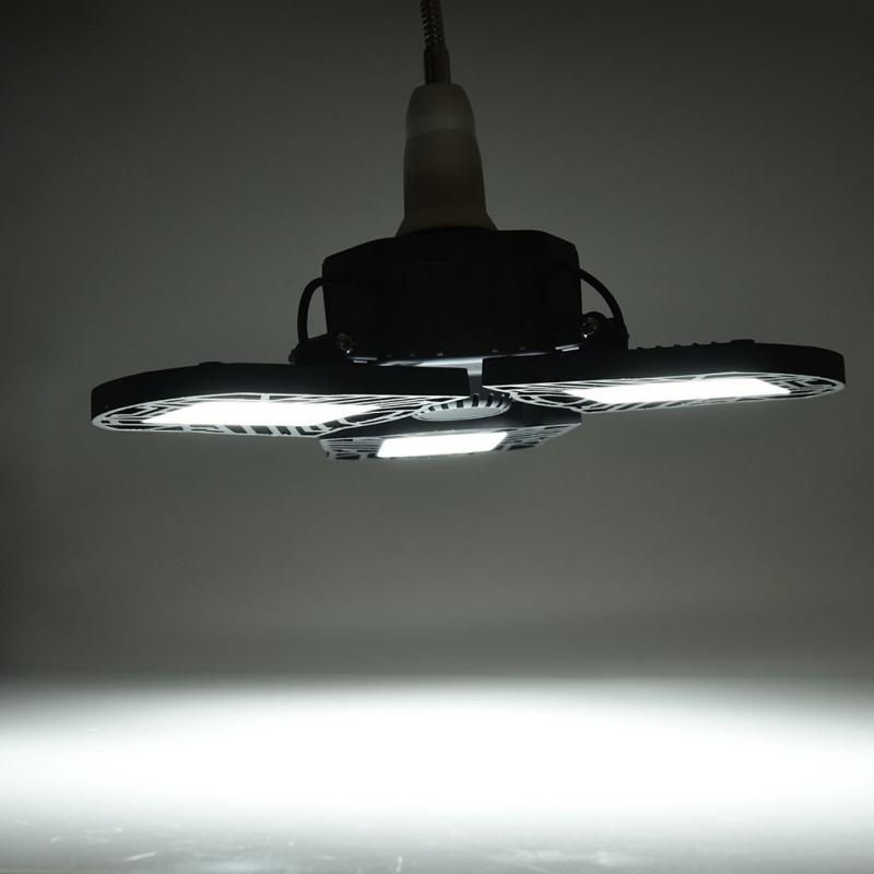 Droship  e26 led garage loftslamper vandtæt 80w led trilight deformation high bay belysning industriel lampe værkstedslys