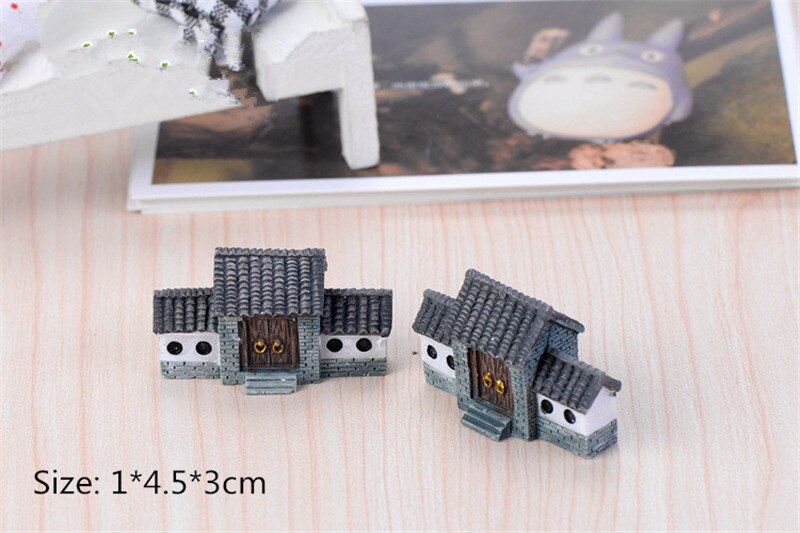 1 stk mini kunstig hus miniature bygning til fe haven mini håndværk miniatyr dekoration: 6