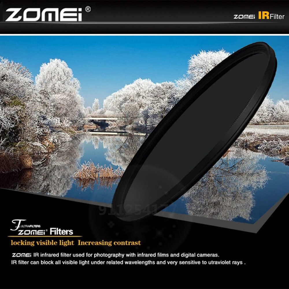 Zomei 680/720/760/850/950NM filtr podczerwieni IR lustro na podczerwień dla obiektyw do lustrzanki cyfrowej lustro slimmed Rimmed 46/49/52/55/58/62/67/72/77mm