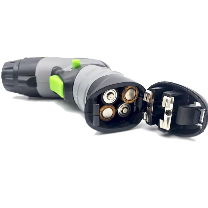 Cordless Electric Screwdriver with 7 Bits, LED Work Light, AA Battery Operated, Portable Screwdriver for Repair Maintenance