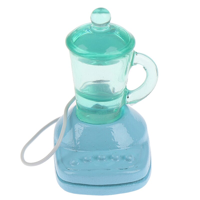 1:12 domek dla lalek miniaturowe akcesoria mini sokowirówka kuchnia zabawkowe meble dla prezent kolekcjonerski: Niebieski