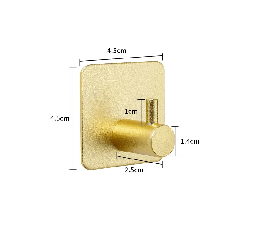 Zelfklevende haak thuis keuken muur deur haak sleutelrek keuken handdoek hanger aluminium handdoek kapstok badkameraccessoires