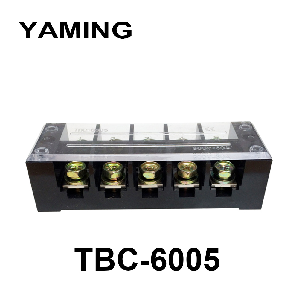Tb -6005/ tbc -605 60a/5p inflammerende forsinkende fast type kobberforbindelse terminalplade række ledningsstik 2 stk