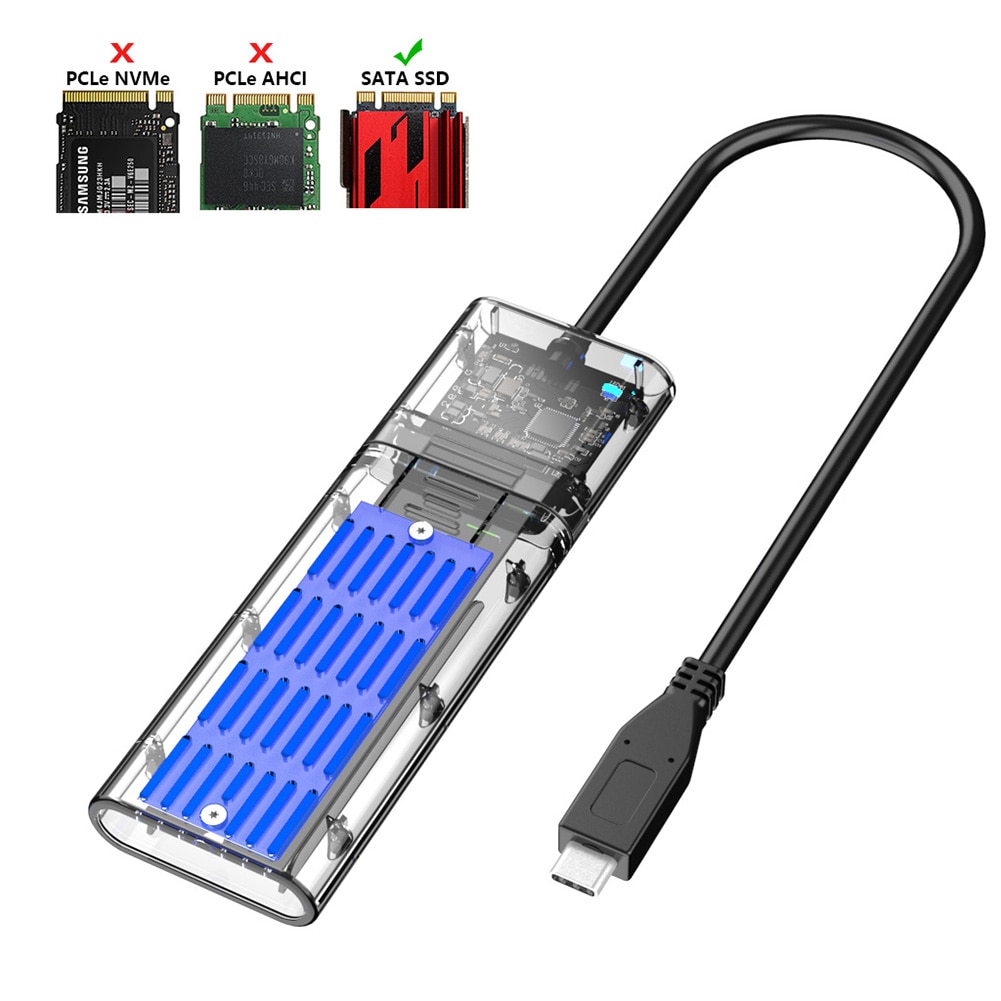 Pro B Key SATA M.2 Solid State Drive Box SSD External Enclosure Adapter Support Mobile Phone Connection
