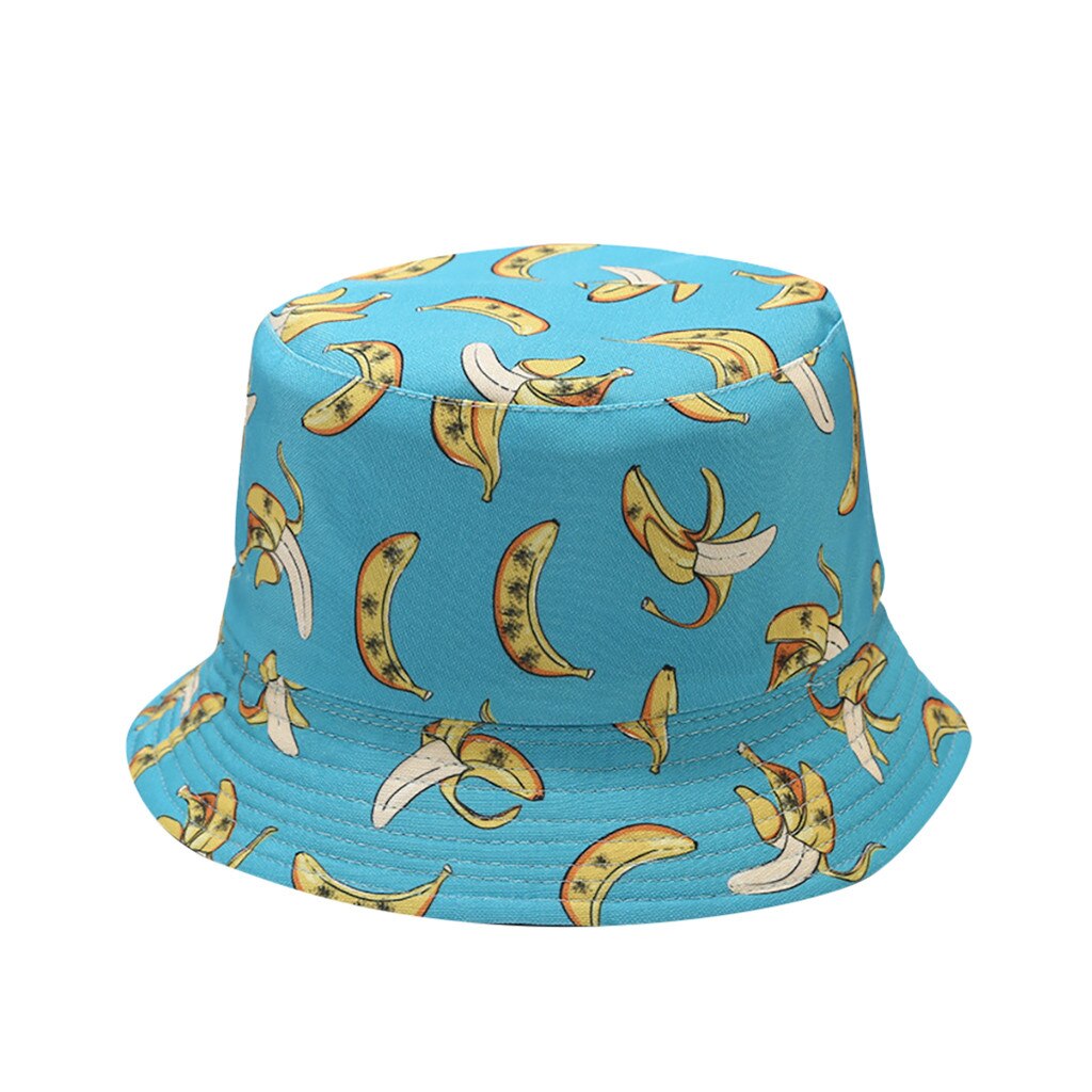 Emmer Hoed Zomer Mannen En Vrouwen Fruit Print Dubbelzijdig Opvouwbare Visser Hoed Emmer Cap Sombrero De Pescador Para hombre #30: C