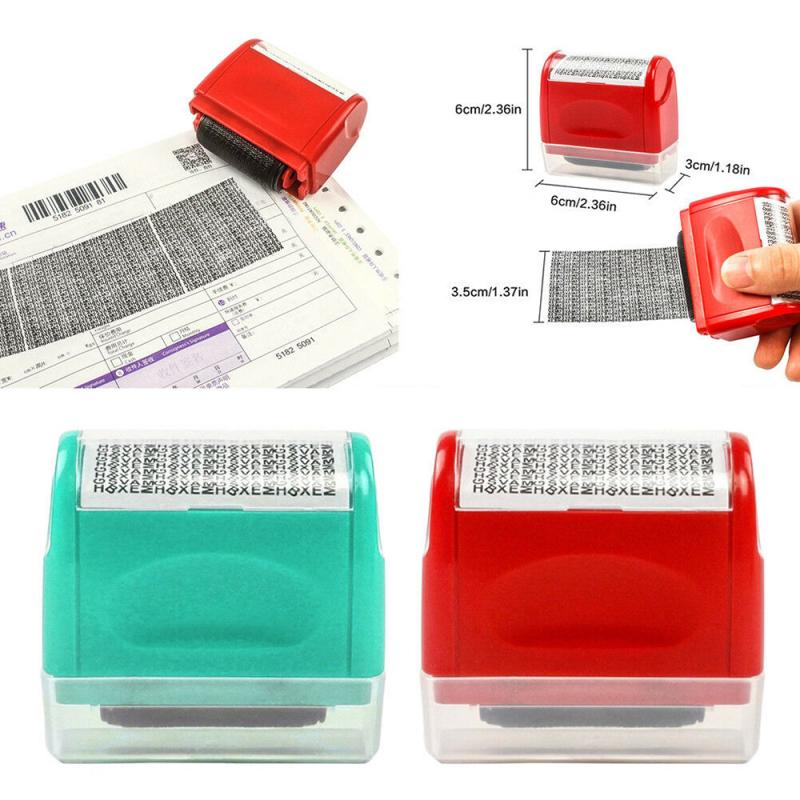 1 Pc Identiteit Privacy Id Bescherming Roller Stempel Informatie Dekking Data Protector Rommelige Code Roller Stempel Kantoor